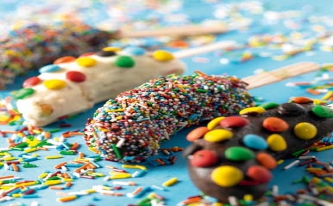 Paletas de plátano con chocolate Paletas de plátano con chocolate