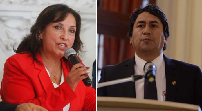 Dina Boluarte y Vladimir Cerrón