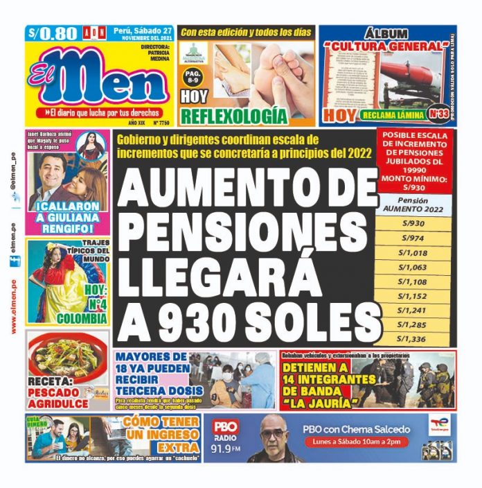 Portada impresa El Men