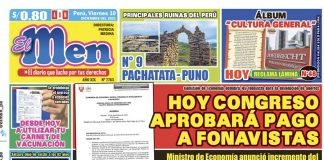 Portada impresa – Diario El Men (10/12/2021) Portada El Men 10-12-2021