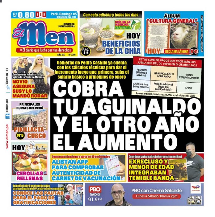 Portada impresa El Men