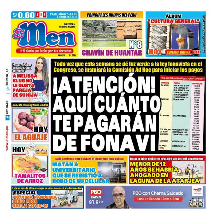 Portada impresa El Men