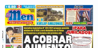 Portada impresa – Diario El Men (09/12/2021)