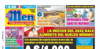 Portada impresa – Diario El Men (13/12/2020)