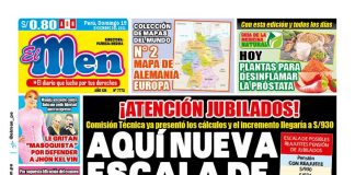 Portada impresa – Diario El Men (19/12/2020) Portada impresa – Diario El Men (19/12/2020)