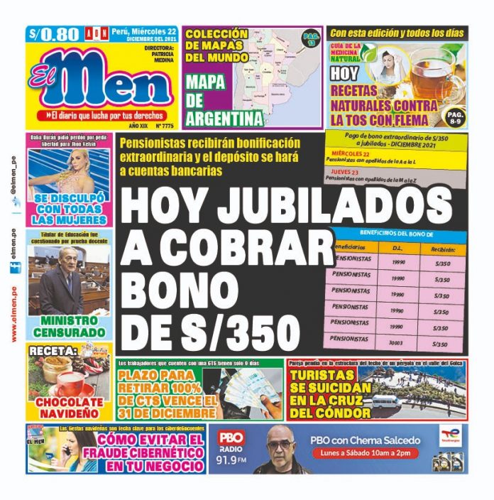 Portada impresa El Men