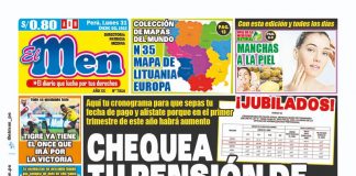 Portada impresa – Diario El Men (31/01/2022)