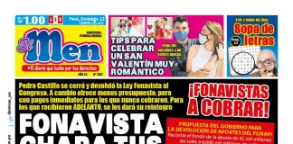 Portada impresa – Diario El Men (13/02/2022)