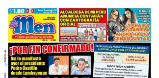 Portada impresa – Diario El Men (20/02/2022)