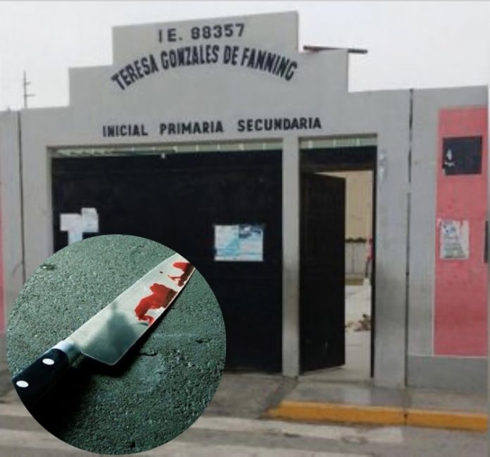 Escolar acuchilla a su compañera en exteriores de colegio