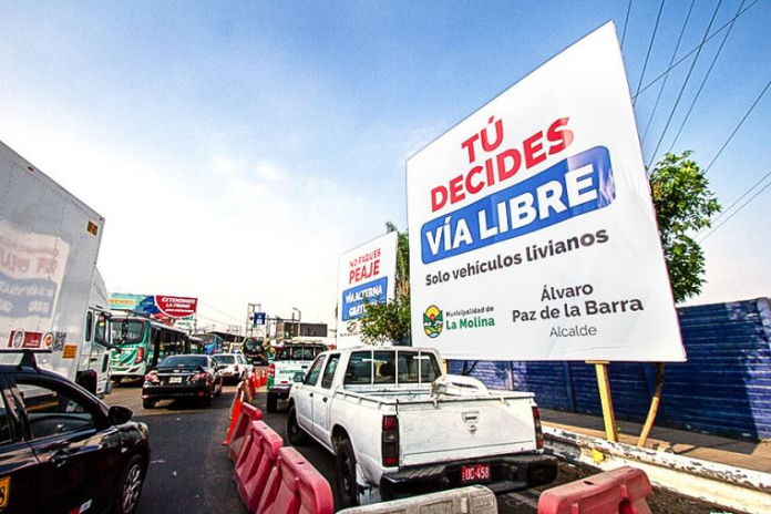 La Molina inaugura vía gratuita alterna al peaje en Separadora Industrial