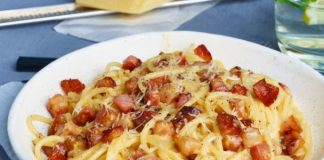 Fetuccini con tocino