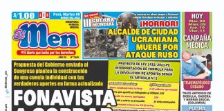 Portada impresa – Diario El Men (08/03/2022)