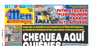 Portada impresa – Diario El Men (15/03/2022)