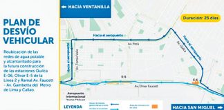 por obras de la Línea 2