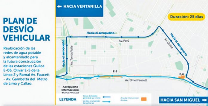 por obras de la Línea 2
