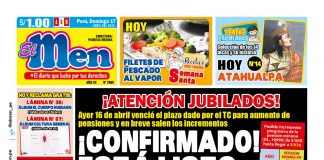 Portada impresa – Diario El Men (17/04/2022) Portada impresa – Diario El Men (17/04/2022)