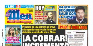 Portada impresa – Diario El Men (26/04/2022)