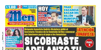 Portada impresa – Diario El Men (28/04/2022)