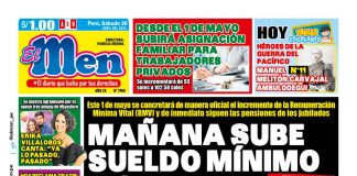 Portada impresa – Diario El Men (30/04/2022)
