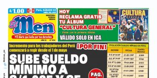 Portada impresa – Diario El Men (02/04/2022)
