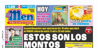 Portada impresa – Diario El Men (15/04/2022)
