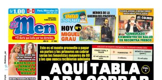 Portada impresa – Diario El Men (20/04/2022) Portada impresa – Diario El Men (20/04/2022)
