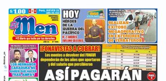 Portada impresa – Diario El Men (21/04/2022)