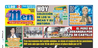 Portada impresa – Diario El Men (05/04/2022)