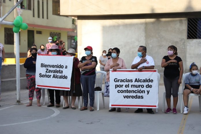 Nuevas veredas, muros y parques son inaugurados en Santa Anita