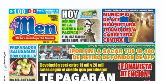 Portada impresa – Diario El Men (06/05/2022)