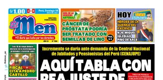 Portada impresa – Diario El Men (08/05/2022)
