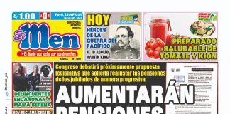 Portada impresa – Diario El Men (09/05/2022) Portada impresa – Diario El Men (09/05/2022)