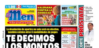 Portada impresa – Diario El Men (11/05/2022)