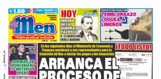 Portada impresa – Diario El Men (13/05/2022)