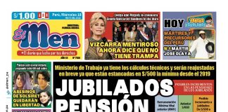 Portada impresa – Diario El Men (18/05/2022)