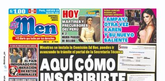 Portada impresa – Diario El Men (19/05/2022)