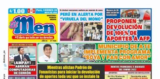 Portada impresa – Diario El Men (20/05/2022)