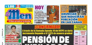 Portada impresa – Diario El Men (26/05/2022)