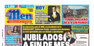 Portada impresa – Diario El Men (27/05/2022)