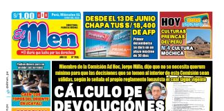 Portada impresa – Diario El Men (01/06/2022)
