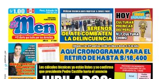 Portada impresa – Diario El Men (04/06/2022) Portada impresa – Diario El Men (04/06/2022)