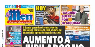 Portada impresa – Diario El Men (21/06/2022)