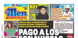 Portada impresa – Diario El Men (23/06/2022)