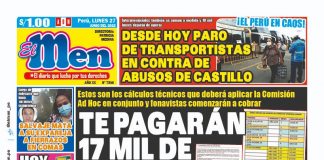Portada impresa – Diario El Men (27/06/2022)