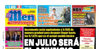 Portada impresa – Diario El Men (11/06/2022)
