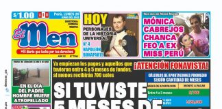 Portada impresa – Diario El Men (20/06/2022)
