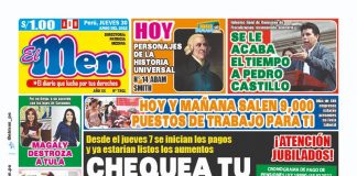 Portada impresa – Diario El Men (30/06/2022)
