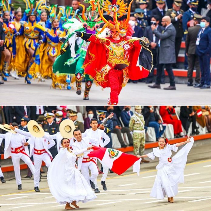 Diablada y marinera brillaron en evento del 29 de Julio