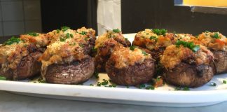 Champiñones gratinados